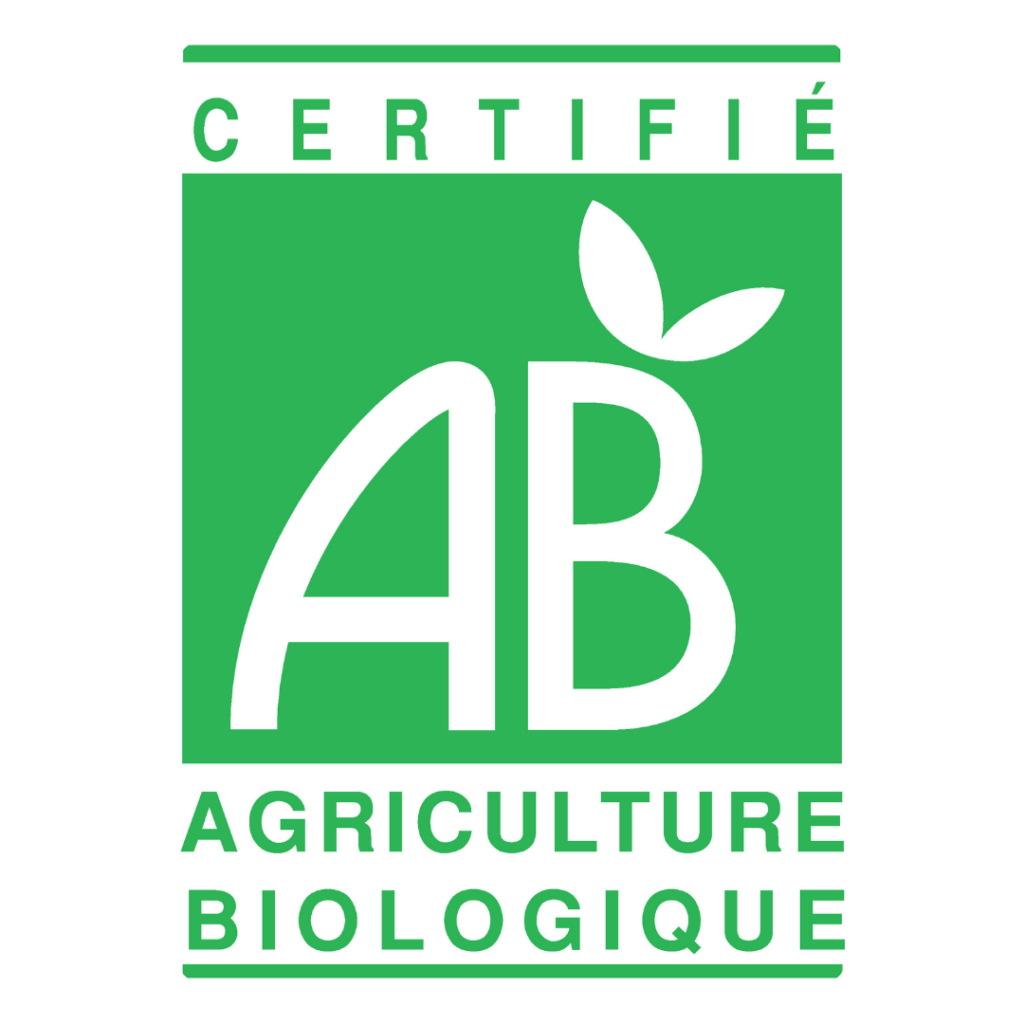 Logo vert certifiant l'agriculture biologique en France.